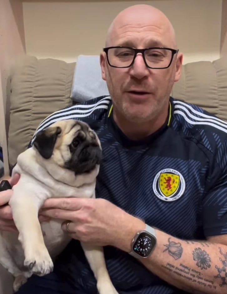 Dr. Josh Sosnow, DVM with a pug — CompanionCBD founder and Chief Medical Officer