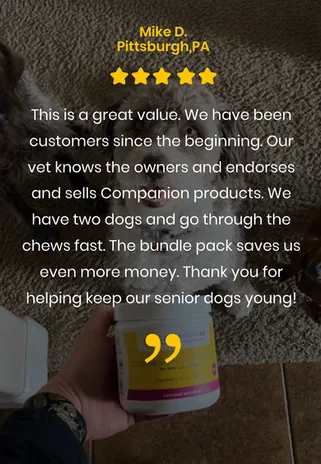 Mike B. — 5-star review praising CompanionCBD as a great value product